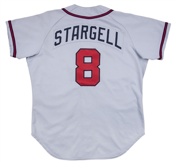 1987 Willie Stargell Game Worn Atlanta Braves Road Coaches Jersey 